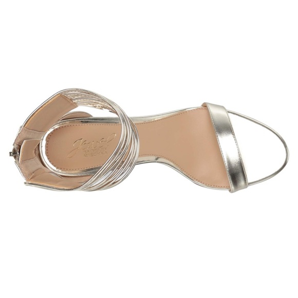 Badgley Mishka Silver Wedge Heels - Picture 5 of 5